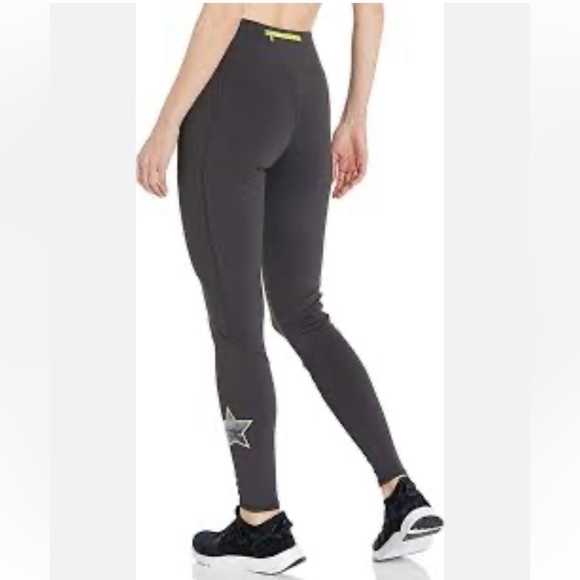 PJ Salvage Neon Pop Star Camo Gray Green Leggings Size Medium - Picture 2 of 4